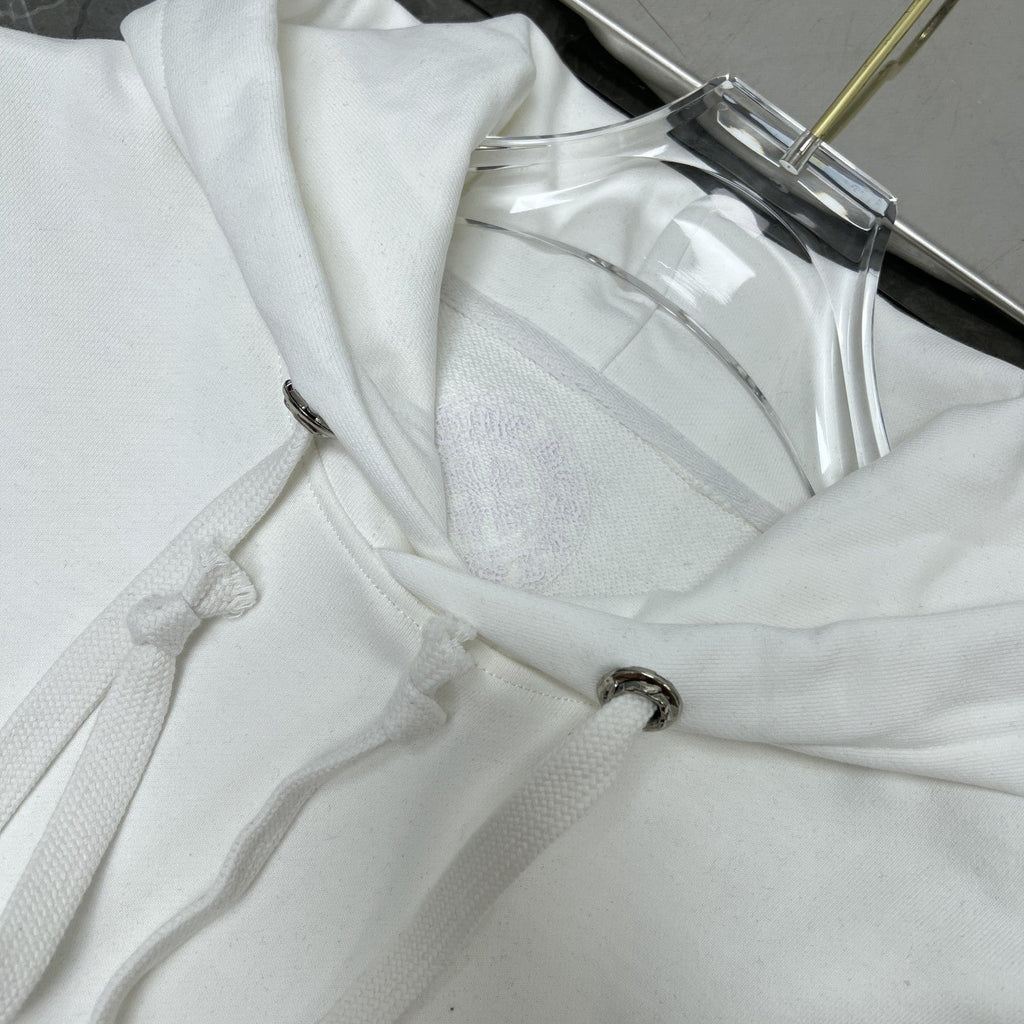Chrome Heart Hoodie Yellow green gradual change letter horseshoe flower arm cross hooded sweater